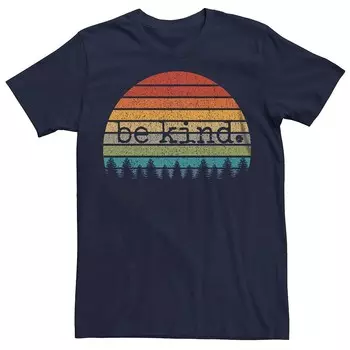 Мужская поднимающая настроение футболка Sun Vintage Be Kind с рисунком Licensed Character, темно-синий