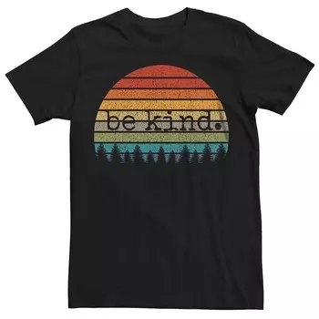 Мужская поднимающая настроение футболка Sun Vintage Be Kind с рисунком Licensed Character, черный