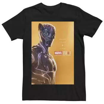 Мужская подростковая футболка с плакатом Marvel Studios Black Panther More Than A King Licensed Character