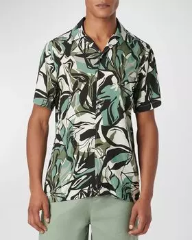 Мужская походная рубашка в форме коула Bugatchi, цвет Khaki