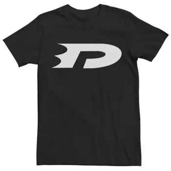 Мужская полностью белая футболка с логотипом Danny Phantom Licensed Character, черный