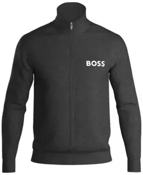 Мужская полнозамковая толстовка с логотипом Ease Hugo Boss, серый