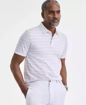 Мужская поло Carter в классическом крое с полосками Club Room, розовый