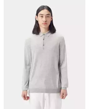 Мужская поло из кашемира и шелка Gobi Cashmere, серый