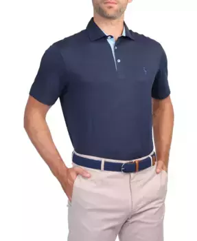 Мужская поло из меланжевой сетки Performance Tailorbyrd, синий