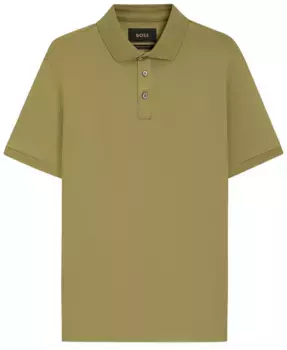 Мужская поло из мерсеризованного хлопка Regular-Fit Hugo Boss, зеленый