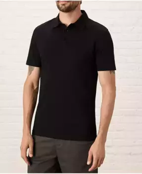 Мужская поло из органического хлопка Luxe Stretch Jersey Slim Pact, черный