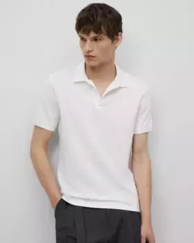 Мужская поло из органического хлопка пике Adolfo Dominguez, белый