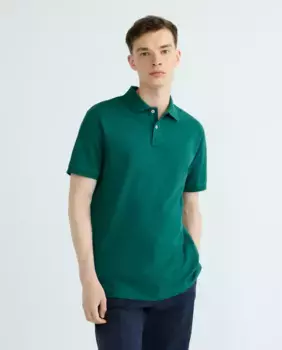 Мужская поло из пике с коротким рукавом Classic Fit Hackett, зеленый