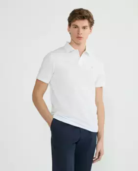 Мужская поло из пике с коротким рукавом Classic Fit Hackett, белый
