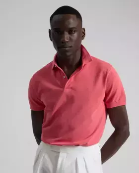 Мужская поло из пике slim fit PuroEgo, красный