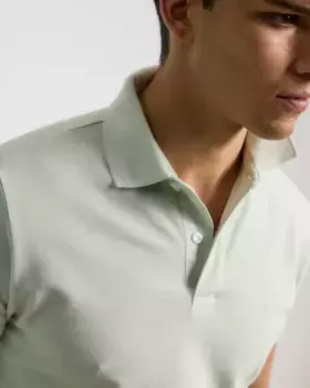 Мужская поло из пике slim fit PuroEgo, светло-зеленый