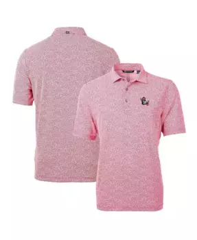 Мужская поло NC State Wolfpack Virtue Eco Pique Botanical Cutter & Buck, красный