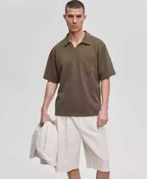 Мужская поло с фактурной вязкой Mode of One, зеленый