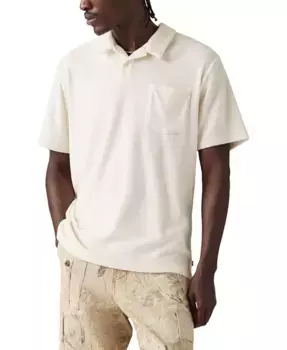 Мужская поло с карманом из махровой ткани Levi's, белый