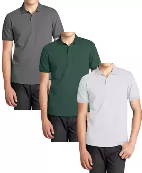 Мужская поло с коротким рукавом Avenue, 3 шт., пике Galaxy By Harvic, мультиколор