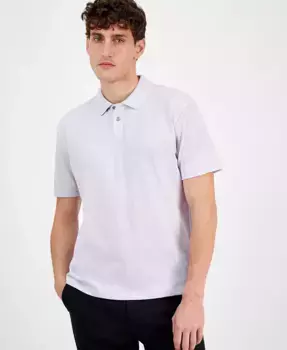 Мужская поло с коротким рукавом и логотипом Dangula свободного кроя Hugo Boss, фиолетовый