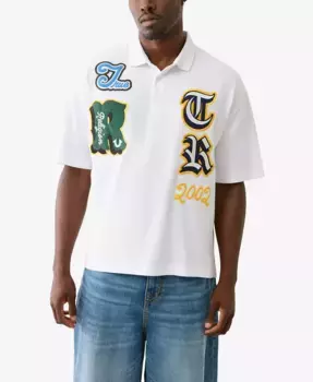 Мужская поло с коротким рукавом и нашивкой Overt True Religion, белый