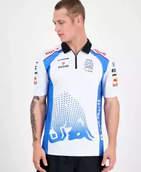 Мужская поло с коротким рукавом и спонсорскими логотипами Hugo Boss, белый