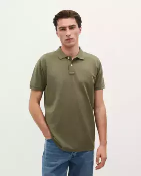 Мужская поло с коротким рукавом классического кроя Scalpers, цвет Kaki