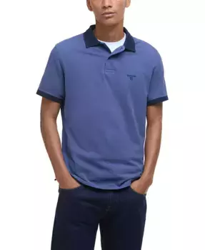 Мужская поло с коротким рукавом Lynmouth и контрастной отделкой Barbour, синий