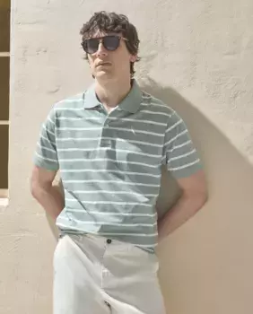 Мужская поло с коротким рукавом в полоску Dustin, синий