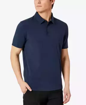 Мужская поло с пуговицами для активного образа жизни Kenneth Cole, синий