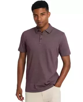 Мужская поло с текстурной вязкой и двухцветным дизайном Slim-Fit Kenneth Cole, красный