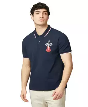 Мужская поло с вышивкой на груди Ben Sherman, синий