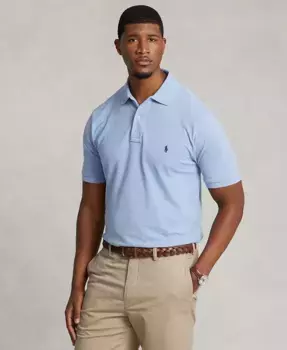 Мужская поло The Iconic Mesh большого и высокого размера Polo Ralph Lauren, синий