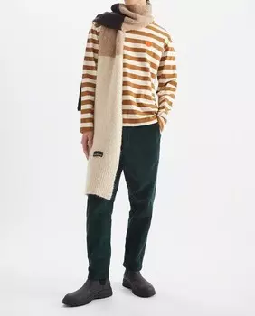 Мужская полосатая футболка с длинными рукавами Loreak Mendian, коричневый