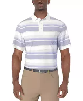Мужская полосатая короткорукавная поло для гольфа PGA TOUR, белый