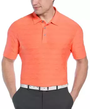 Мужская полосатая поло для гольфа Jaspe Airflux с коротким рукавом PGA TOUR, оранжевый