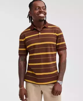 Мужская полосатая поло Fred Club Room, коричневый