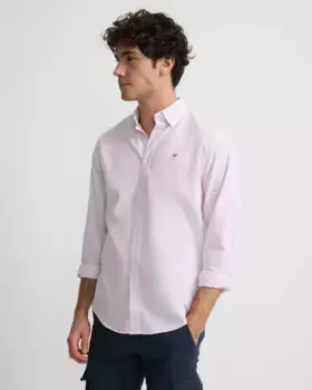 Мужская полосатая рубашка-оксфорд Silbon, розовый