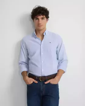 Мужская полосатая рубашка-оксфорд Silbon, синий