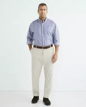 Мужская полосатая рубашка с длинными рукавами и принтом больших размеров Paul & Shark, мультиколор