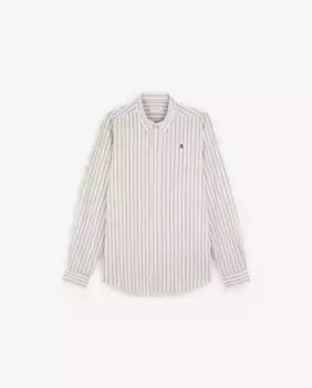 Мужская полосатая рубашка с воротником на пуговицах Scalpers, цвет Caqui