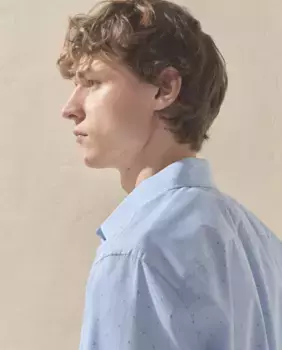 Мужская поплиновая рубашка Dustin, синий