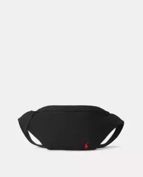 Мужская поясная сумка из 100% хлопка с вышитой лошадью Ralph Lauren, черный