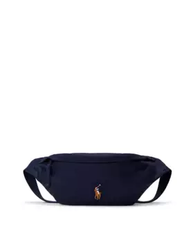 Мужская поясная сумка из 100% хлопка с вышитой лошадью Polo Ralph Lauren, цвет Azul Melange