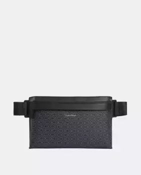 Мужская поясная сумка с монограммой Calvin Klein, черный