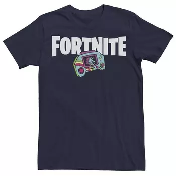 Мужская портативная футболка с логотипом Fortnite Licensed Character, темно-синий