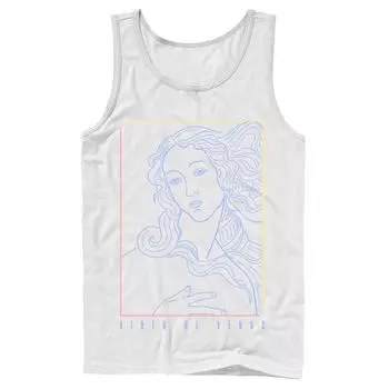 Мужская портретная майка Fifth Sun Birth Of Venus Line Art Licensed Character