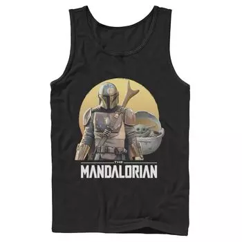 Мужская портретная майка Star Wars The Mandalorian Sunset Duo Licensed Character