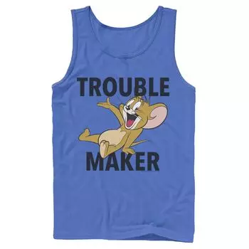 Мужская портретная майка Tom And Jerry Trouble Maker Licensed Character