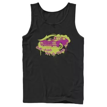 Мужская портретная майка в стиле граффити Fast And The Furious One Mile At A Time Licensed Character