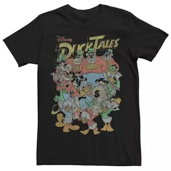 Мужская потертая футболка Disney's Ducktales Licensed Character, черный