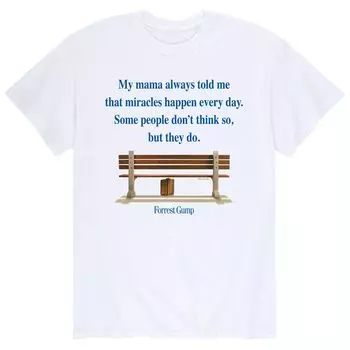 Мужская повседневная футболка Forrest Gump Miracles Licensed Character