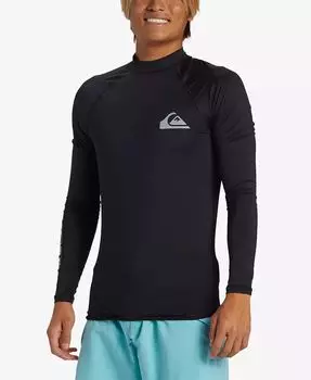 Мужская повседневная футболка с длинным рукавом UPF 50 Quiksilver, черный